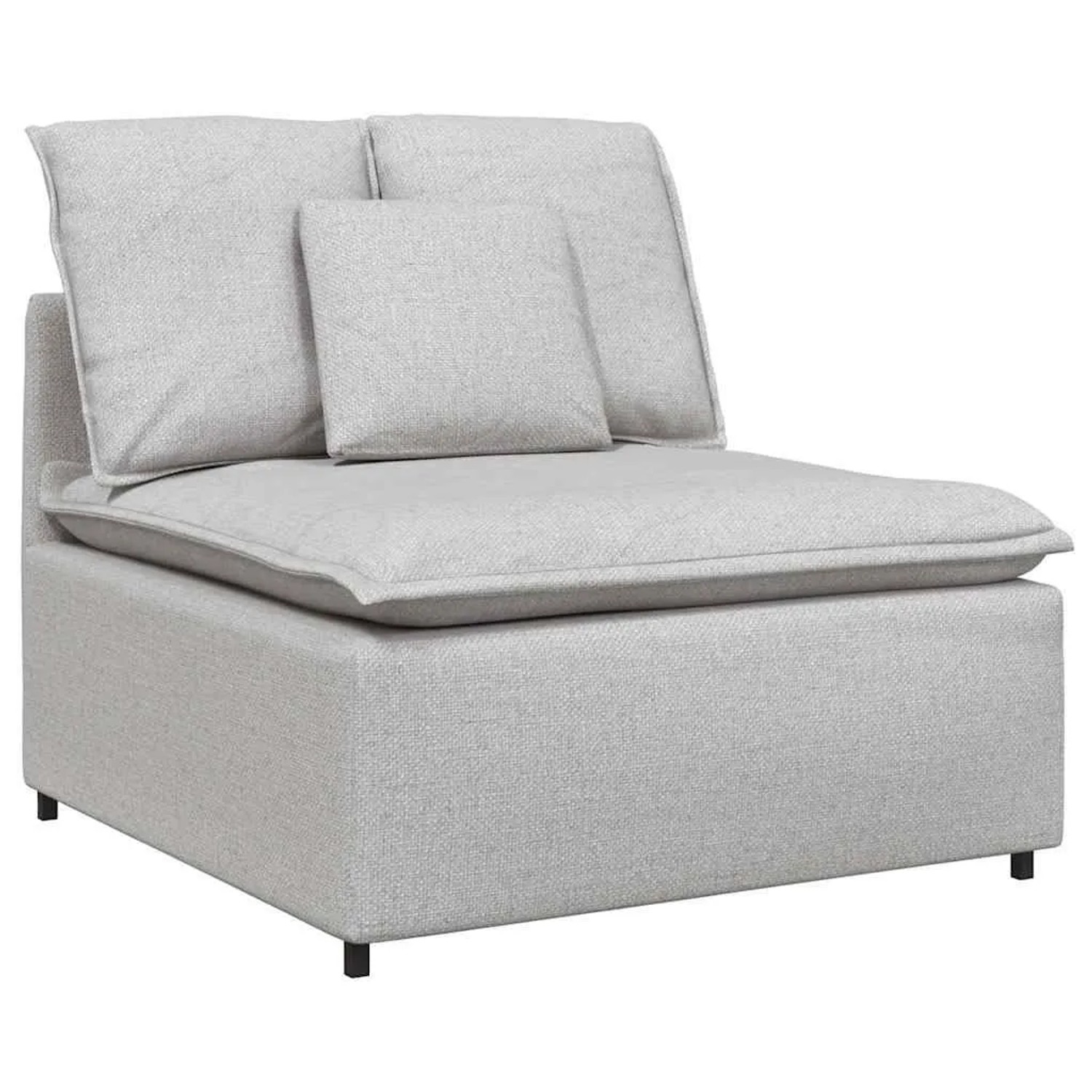 vidaXL Modulares Sofa Mittelmodul mit Kissen Wolkengrau 100 cm 4104426