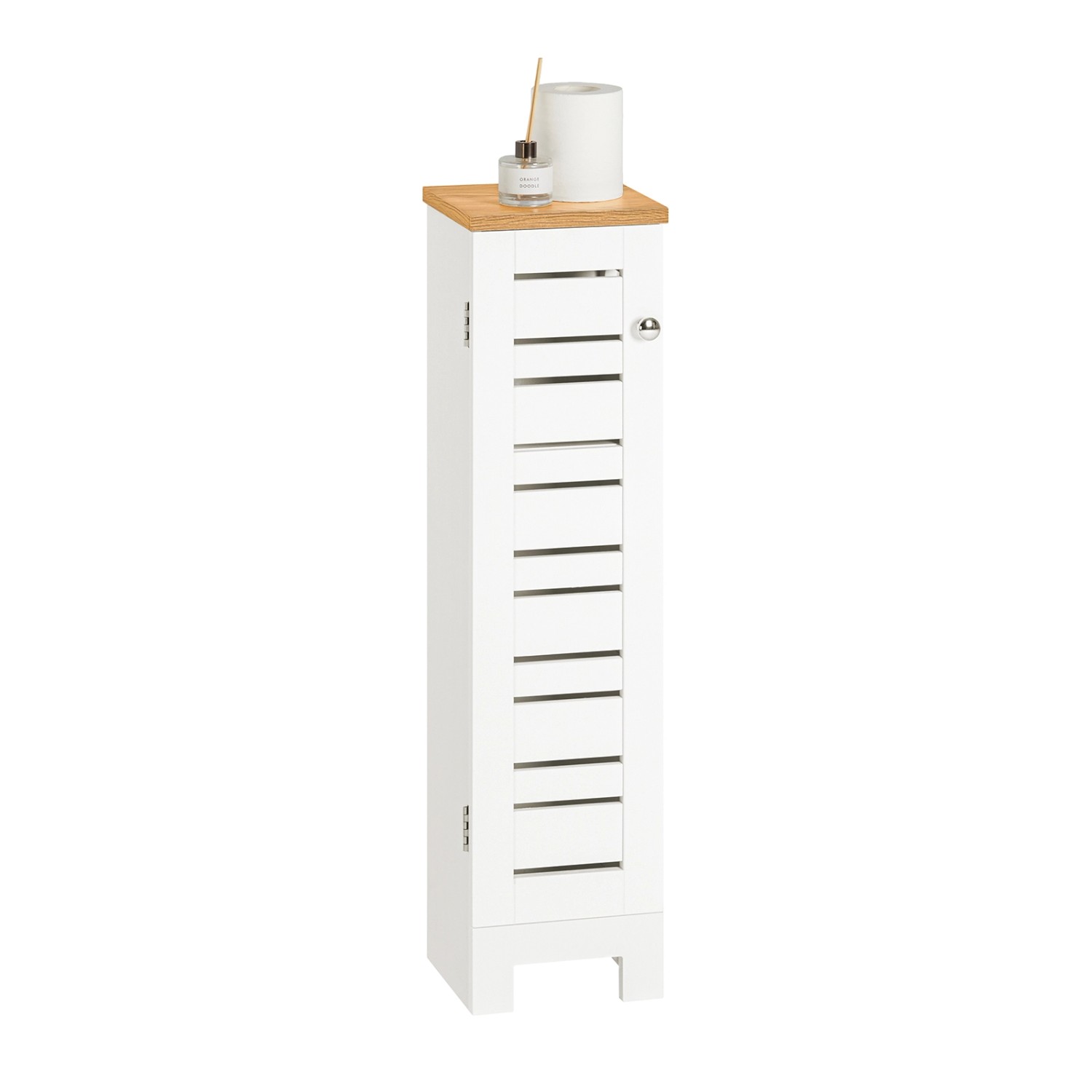 SoBuy Freistehend Toilettenrollenhalter Badezimmer MDF Weiß BZR85-W günstig online kaufen