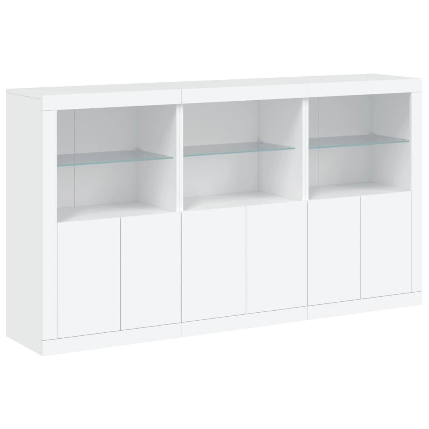 vidaXL Sideboard mit LED-Leuchten Weiß 181,5x37x100 cm 3209149 günstig online kaufen