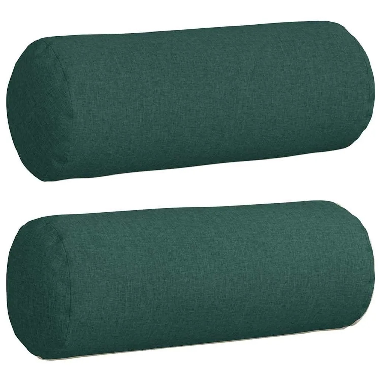 vidaXL Bolsterkissen 2 Stück Dunkelgrün Ø 25 x 70 cm Stoff 42014316