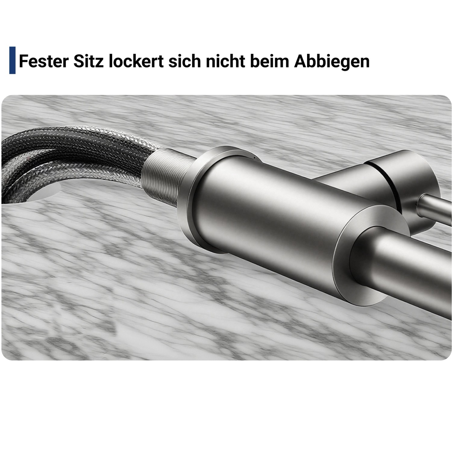 AICA Wasserhahn Silber Zwei Wasserauslassmodi Küche Mischbatterie Ausziehbar 360° Drehbar Einhand-Spültischarmatur Bad Küchenarmatur_7