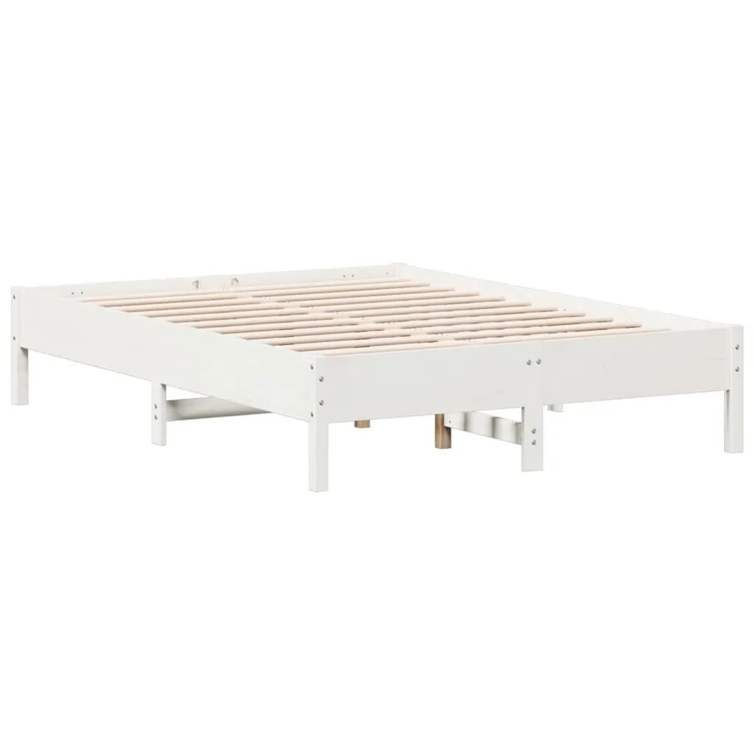 vidaXL Massivholzbett ohne Matratze Weiß 140x190 cm Kiefernholz 842715 günstig online kaufen