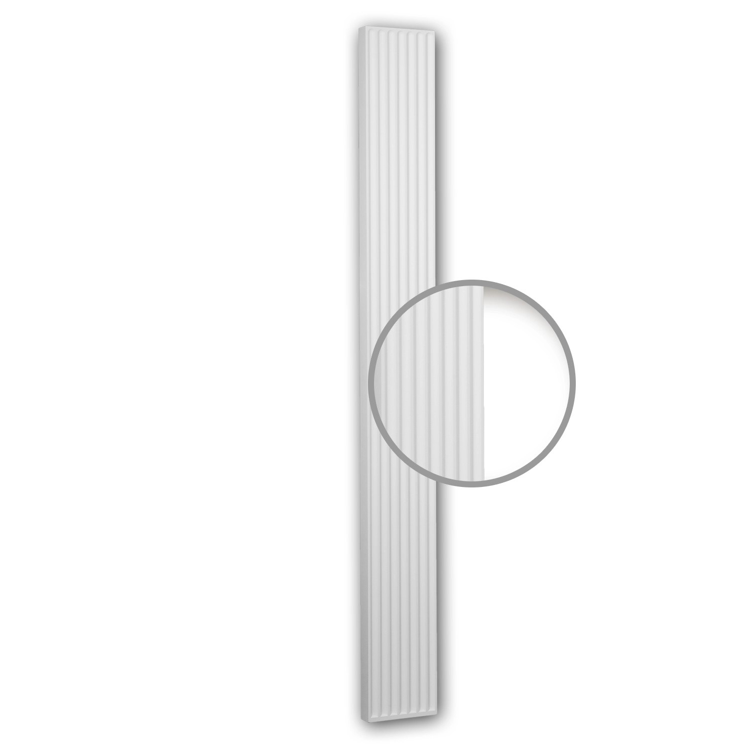 PROFHOME 422201 Pilaster Schaft Fassaden Element Pilaster Außenstuck, 26 cm x 6,2 cm x 235 cm Weiß