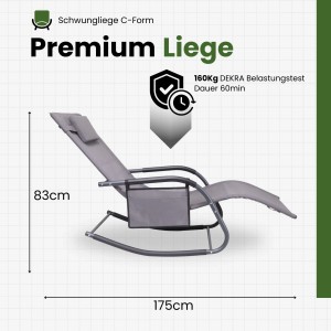 Albatros Premium Gartenliege C FORM Belastbar bis 160Kg