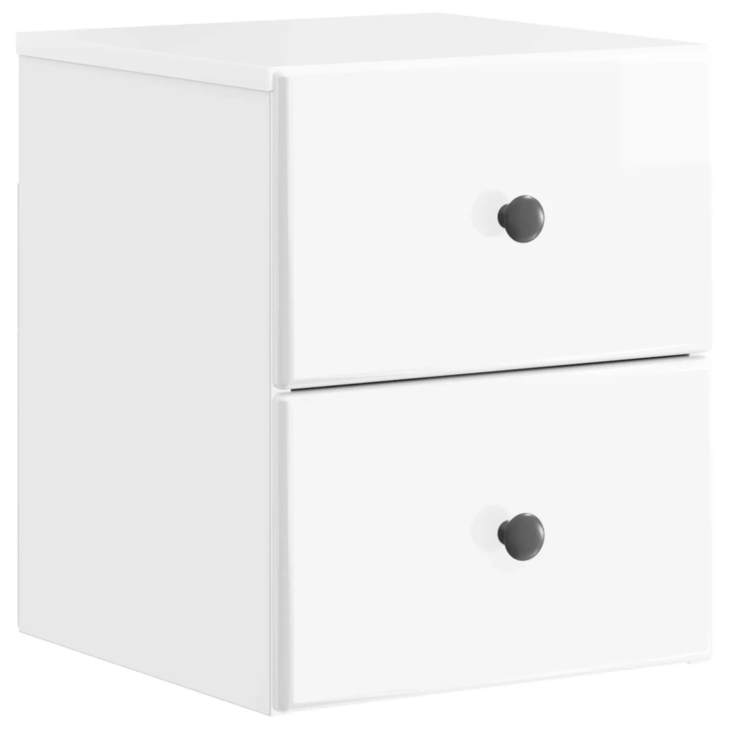 vidaXL Wandmontierter Nachttisch Hochglanz Weiß 34,5 x 33 x 40 cm 899153