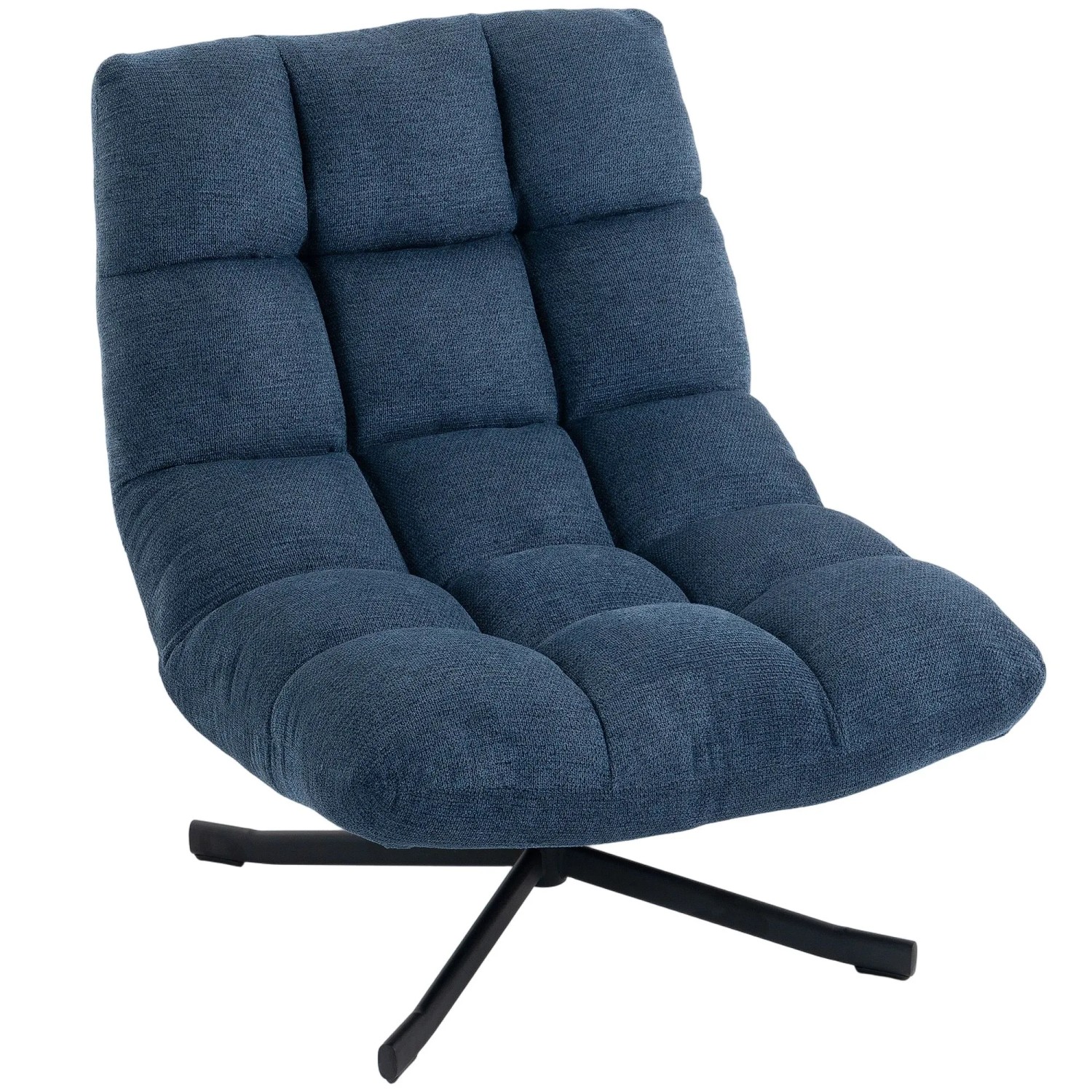 HOMCOM Accent Chair Polyester 75B x 95T x 90H cm Dunkelblau