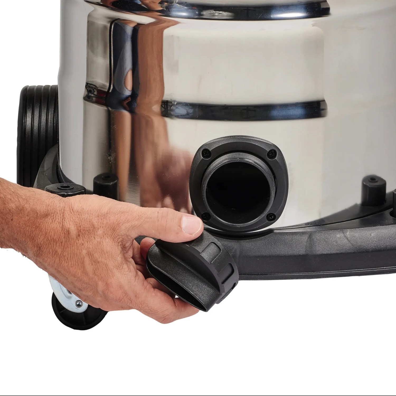 Detailaufnahme: Einhell Nass-Trockensauger TE-VC 2025 SACL mit Ablassschraube.