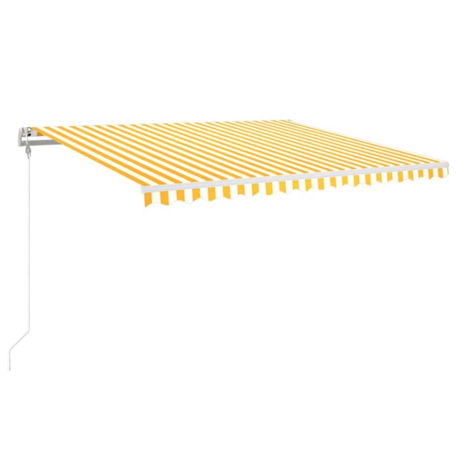 furnicato Markise Automatisch Einziehbar 450x350 cm Gelb und Weiß günstig online kaufen