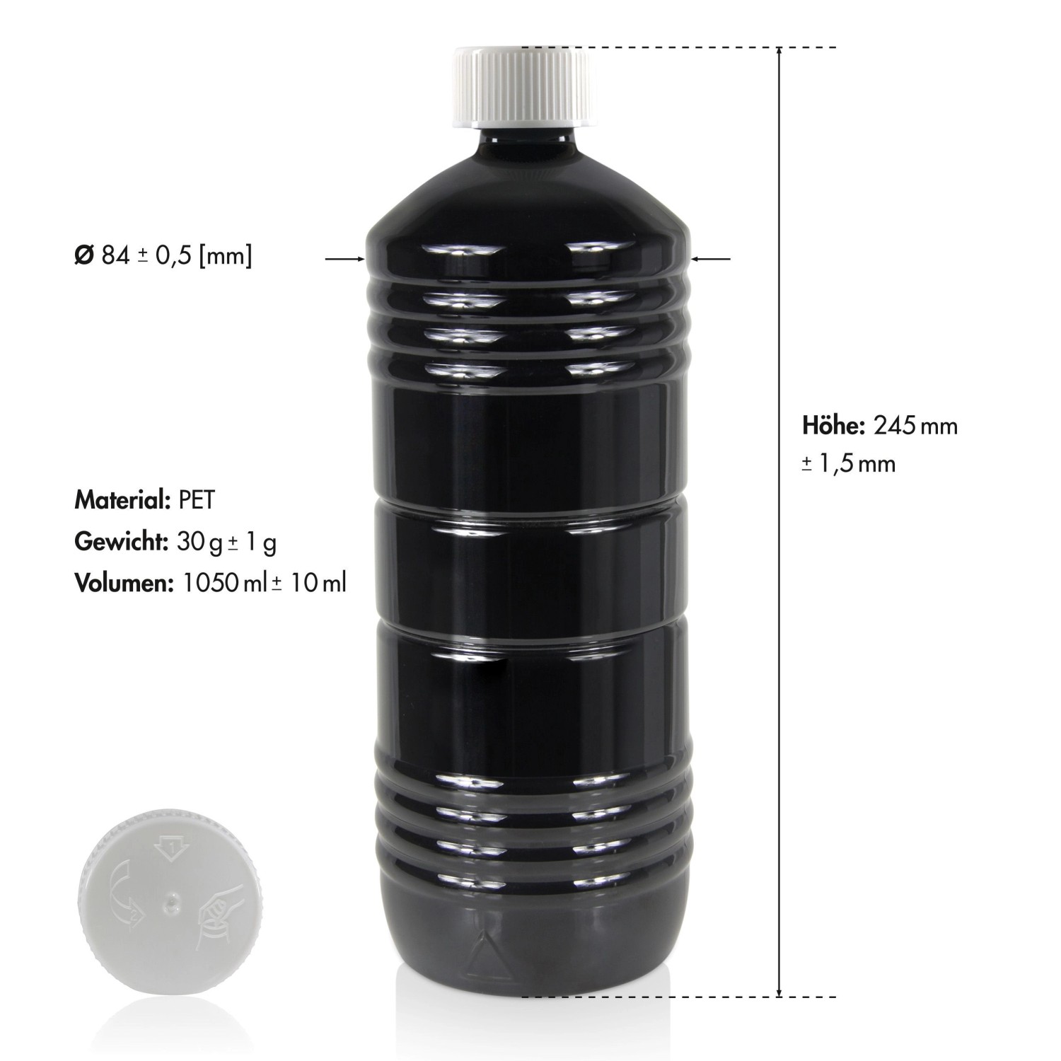 Flasche Flambiol Lampenöl, 1l, hochrein und kristallklar für Lampen und Fackeln.