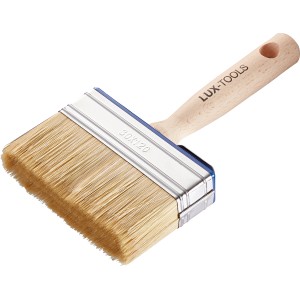 LUX Flächenstreicher 120x30mm für Dispersionsfarben mit Holzgriff und Kunstborsten.