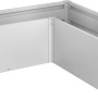 Biohort Belvedere Mini Pflanzbeet, L-Form, Silber-Metallic, Metall-Hochbeet für Garten und Balkon.