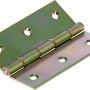 Gelb verzinktes, schmales Scharnier, 50x31 mm, für bewegliche Verbindungen.