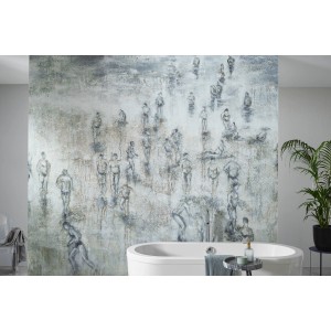 Erismann Fototapete Guido Maria Kretschmer Tag am Meer mit Menschen in blau und grau.