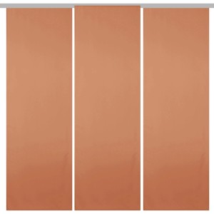 Bestgoodies Flächenvorhang Ellen, 3er-Pack, hellbraun, für Fenster, Raumteiler oder Regale.