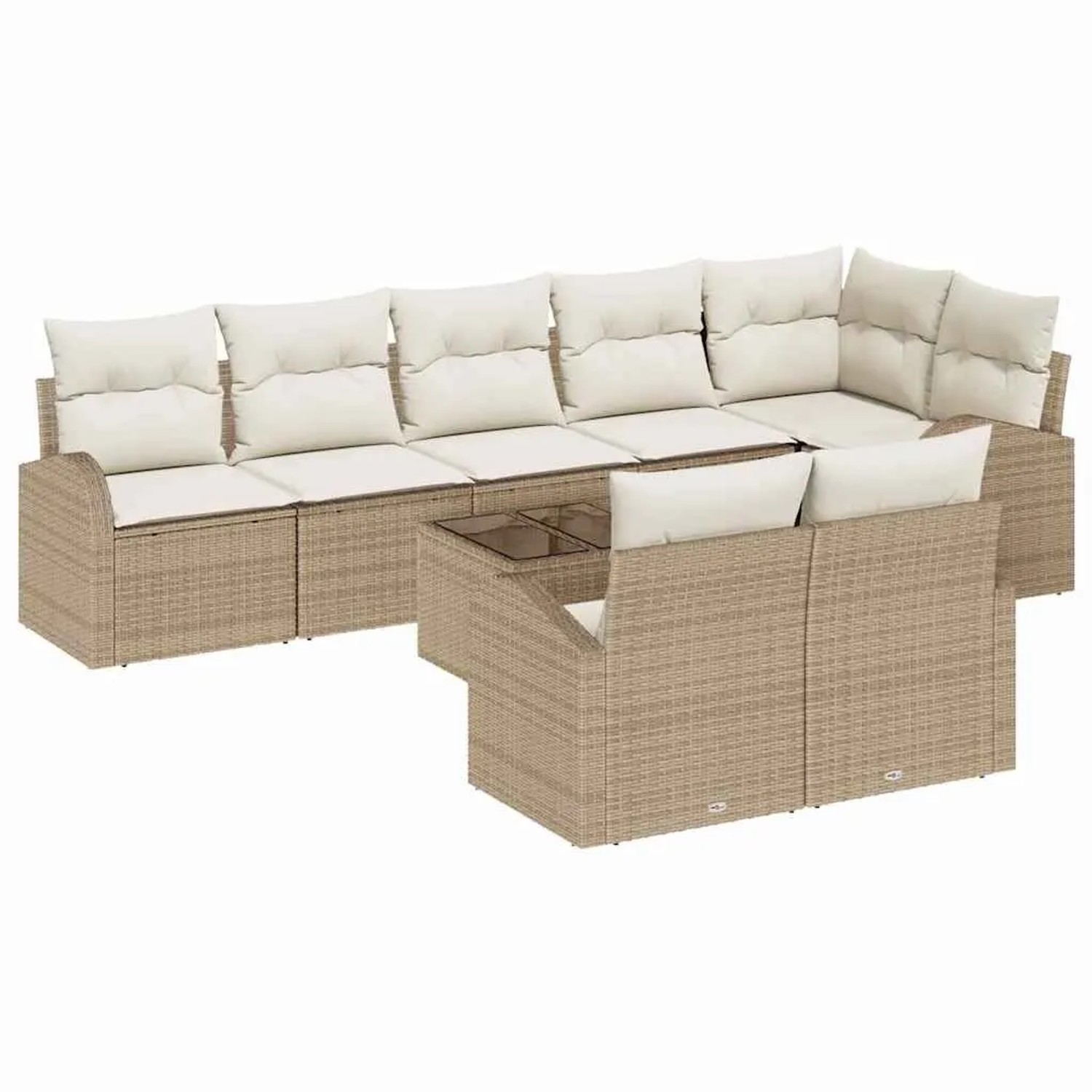 vidaXL Gartensofa-set 9-Tlg Poly-Rattan 3346101 günstig online kaufen