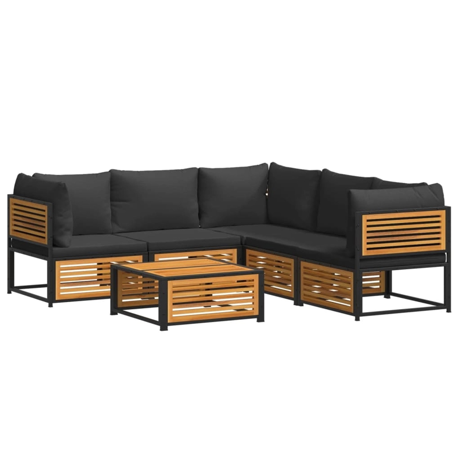 vidaXL 6-Tlg Garten-Sofagarnitur mit Kissen Massivholz Akazie 3214883 günstig online kaufen