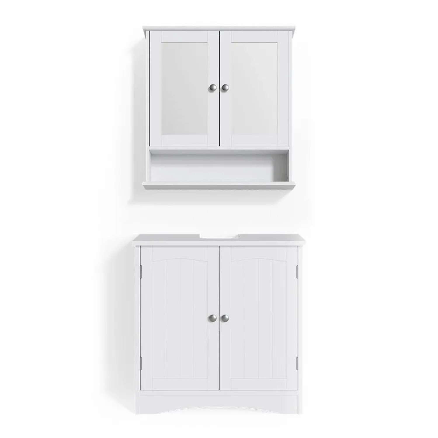 Vicco Badmöbel-Set Bianco Weiß 60 x 60 2-teilig