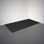 Rechteckige, anthrazitfarbene Schulte Duschwanne ExpressPlus Extraflach 150x70 cm im Badezimmer.