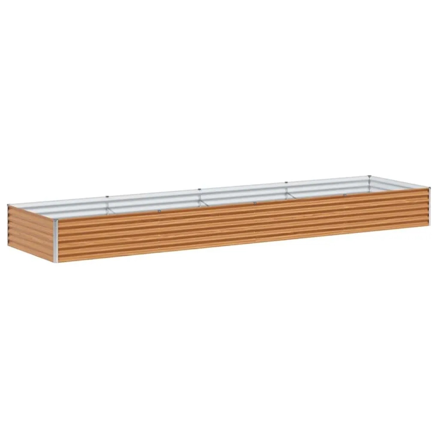 vidaXL Hochbeet Hellbraun 390 x 100 x 36 cm Verzinkter Stahl 42017361