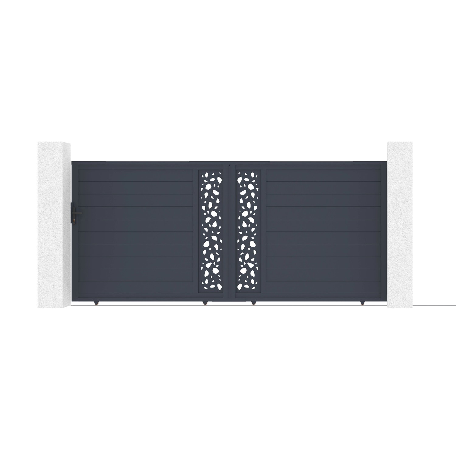 Casanoov Schiebetor 4M Sunny H 180Cm & 2 Pfosten H 190Cm Aluminium Grau günstig online kaufen
