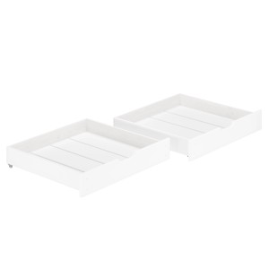 Erst-Holz Bettkasten für Betten - 2-Teilig - Kiefer Weiß Modell S2