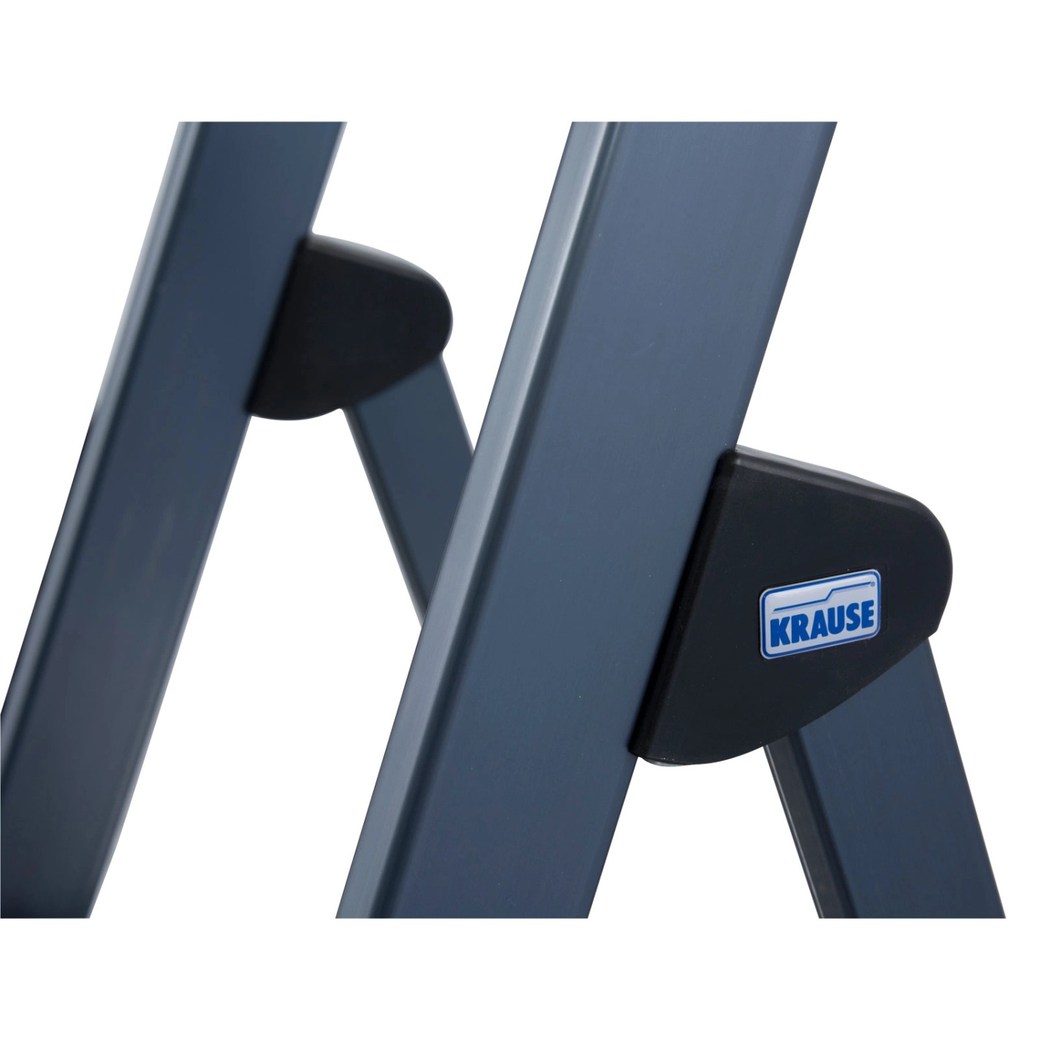 Detailaufnahme: Krause SePro S Stufenstehleiter, eloxiert, mit 5 Stufen.