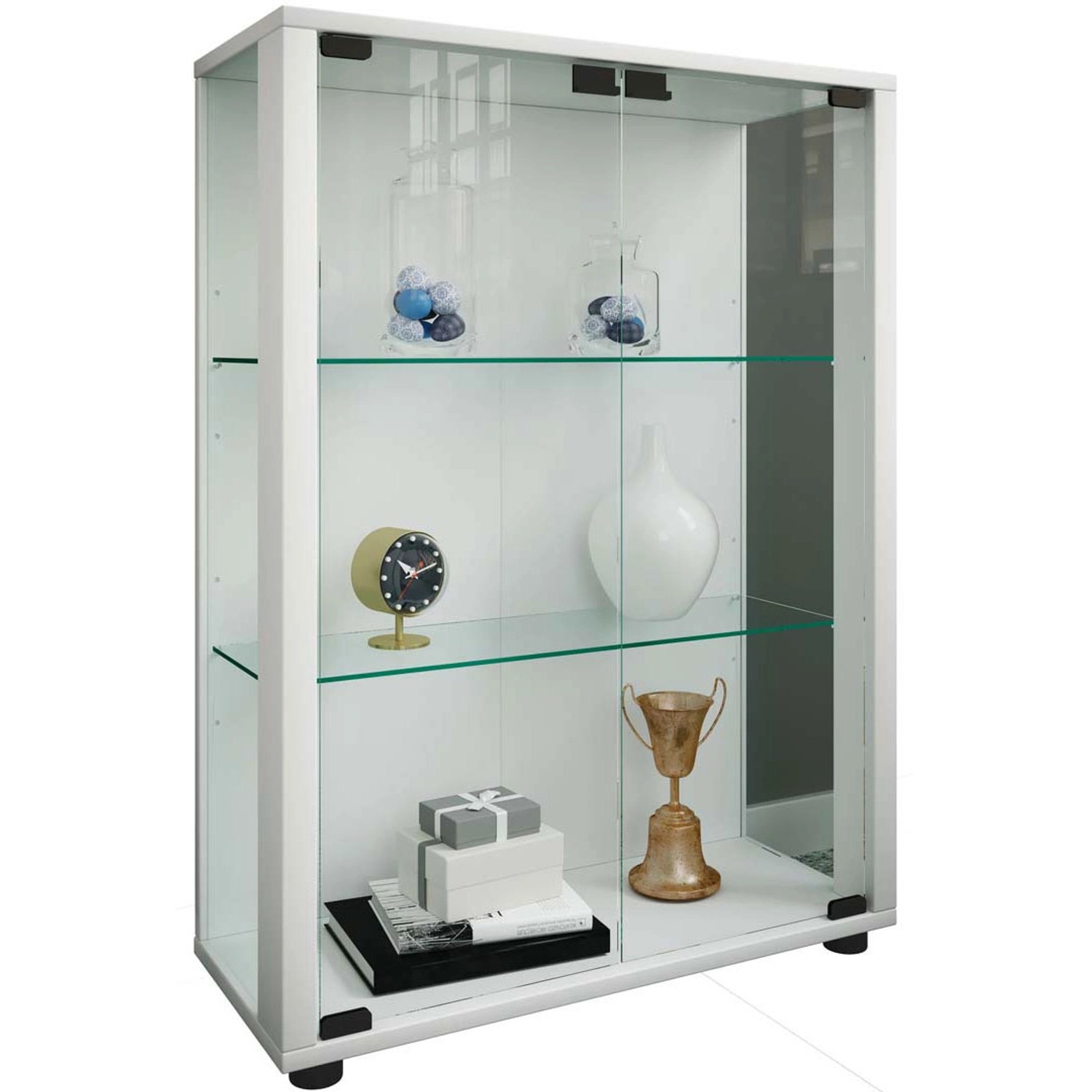 ebuy24 Sintalo Vitrinenschrank 2 Glastüren Weiß günstig online kaufen