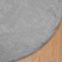 vidaXL Kunstschaffell Teppich Tafalla Grau Ø 80 cm Polyester 42021535_7