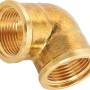 Gewinde-Winkel aus Messing, 30,3 mm (Rp 1) für Sanitär- und Heizungsinstallation.