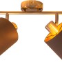 Näve Wand- und Deckenleuchte Maron, 2-flammig, verstellbare Spots mit goldfarbener Innenseite.