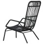 Schwarzer Gartenstuhl aus Poly Rattan von vidaXL für Terrasse & Garten.