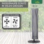 Graue Schutzhülle für Ampelschirm mit geradem Gestell, geeignet für runde und eckige Schirme.