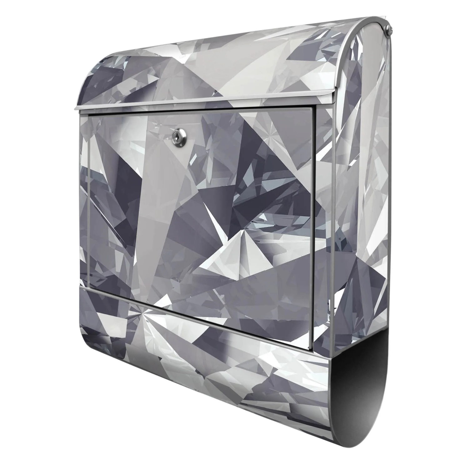 Banjado Design Briefkasten Silber Pulverbeschichtet 39x47x14cm 2 Schlüssel günstig online kaufen