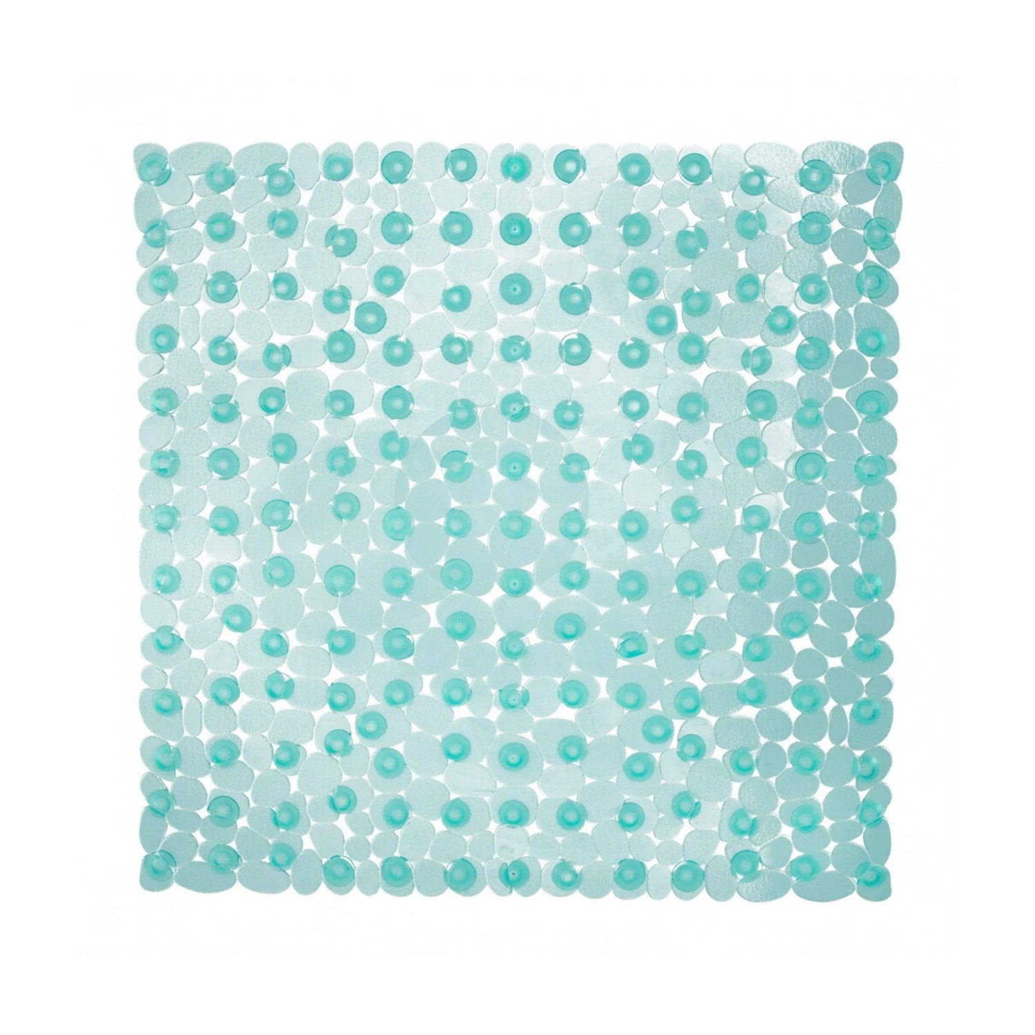 Relaxdays Duschmatte Quadratisch PVC Blau Rutschfest 53 cm x 53 cm 640 g