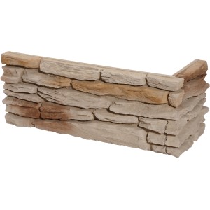 Stegu Verblender Ecke California Beige, Beton-Optik für Innen & Außen.