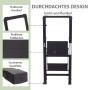TRUTZHOLM Alu Trittleiter, 2 Stufen, klappbar, mit Handlauf, rutschfest, schwarz.