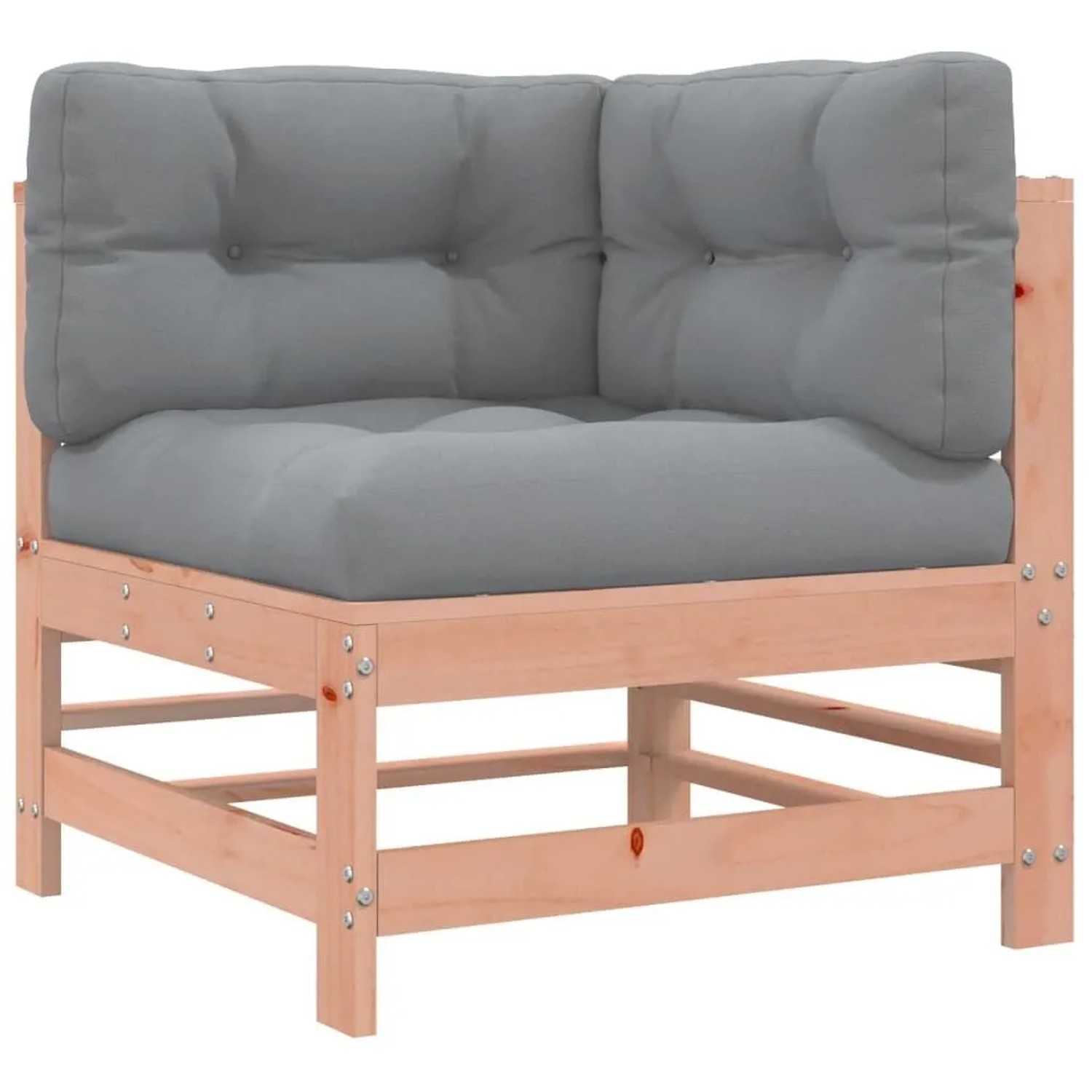 vidaXL Ecksofa mit Kissen Massivholz Douglasie 825658