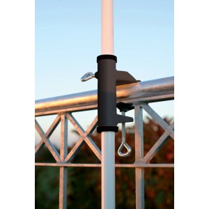 Videx Garden Sonnenschirmhalter für Handläufe, anthrazit, zur Geländermontage.