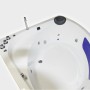 Tronitechnik Eck-Whirlpool Paros 135x135 cm, Acrylwanne für 2 Personen mit 12 Düsen.