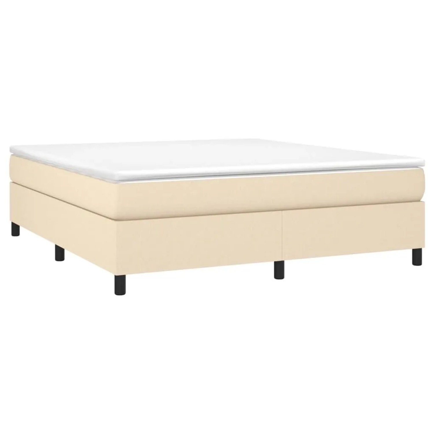 vidaXL Boxspringbett mit Matratze Creme 180x200 cm Stoff 3144444 günstig online kaufen