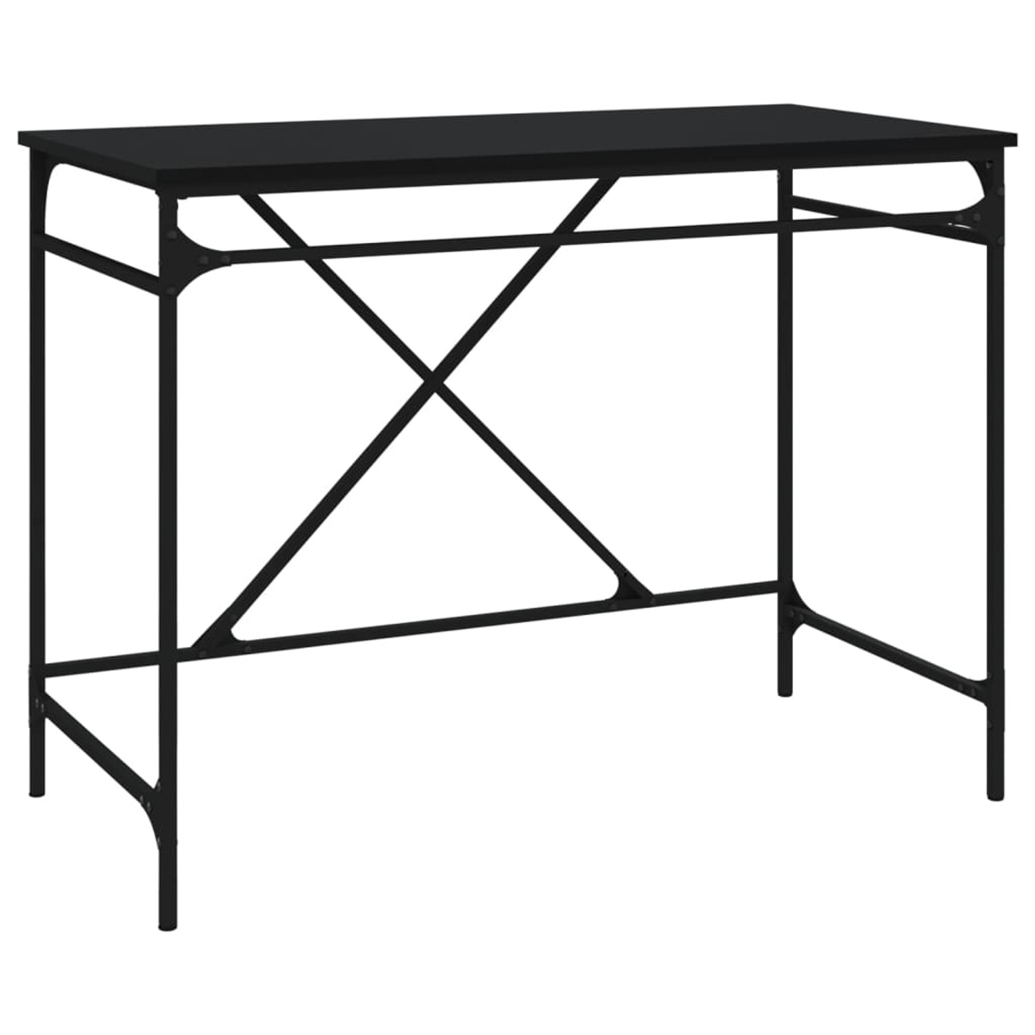 vidaXL Schreibtisch Schwarz 100x50x75 cm Holzwerkstoff und Eisen 826719
