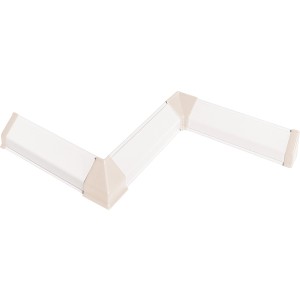 Kaindl Zubehörset für Wandabschlussleiste in Beige, bestehend aus Innenecken, Außenecke und Endkappen.