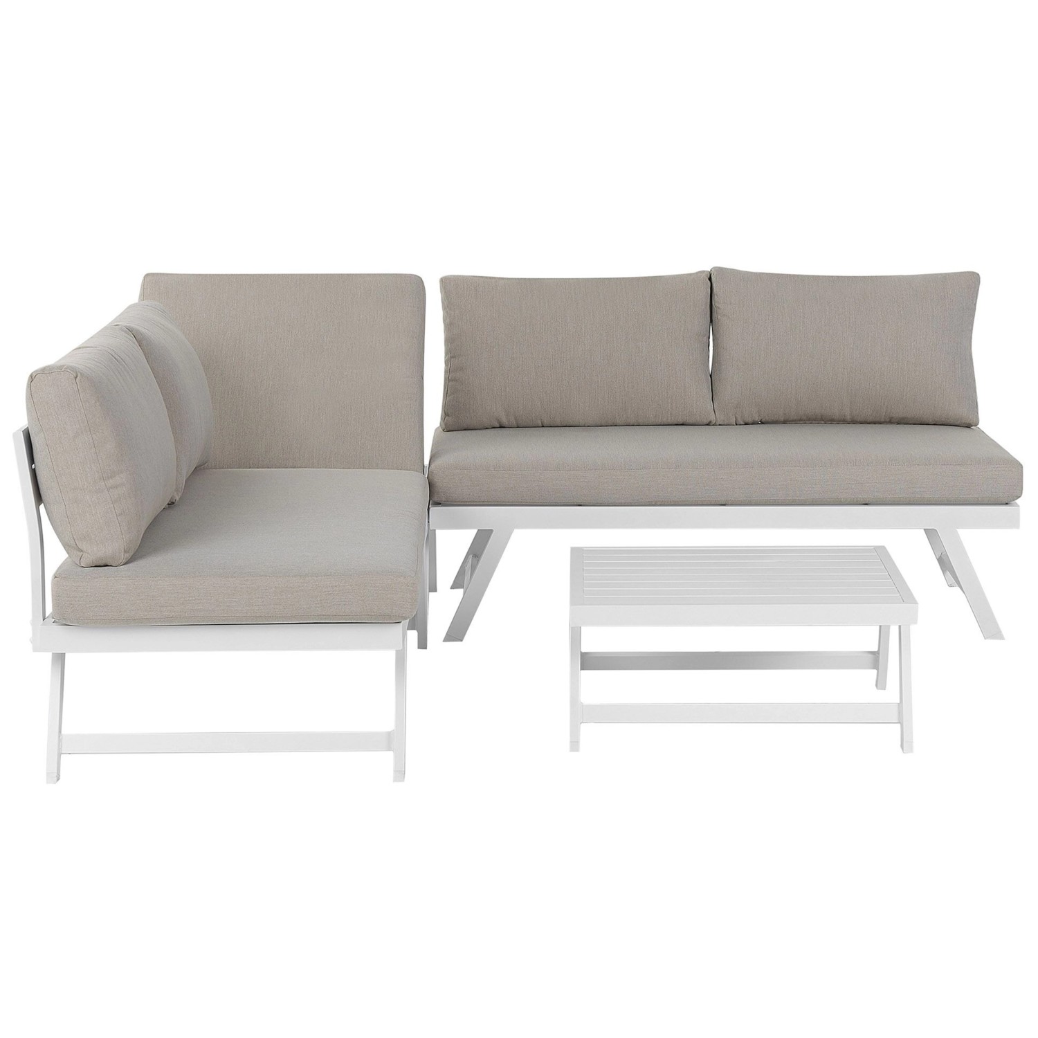 Thumbnail - Beliani Lounge Set COCCORINO Taupe 196x196x64