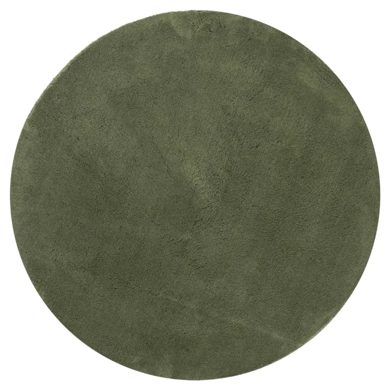 vidaXL Teppich HUARTE Kurzflor Weich und Waschbar Waldgrün Ø 160 cm 375106 günstig online kaufen