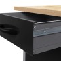 Detailaufnahme: Schublade der Ondis24 Werkbank Karsten mit Buchenholzplatte.