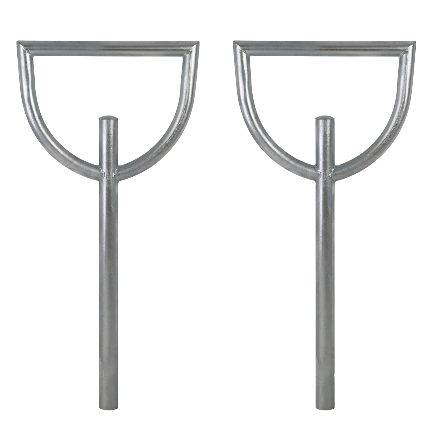 TRUTZHOLM 2x Fahrradanlehnbügel 115 x 56 cm Stahl Durchmesser 60 mm Typ D