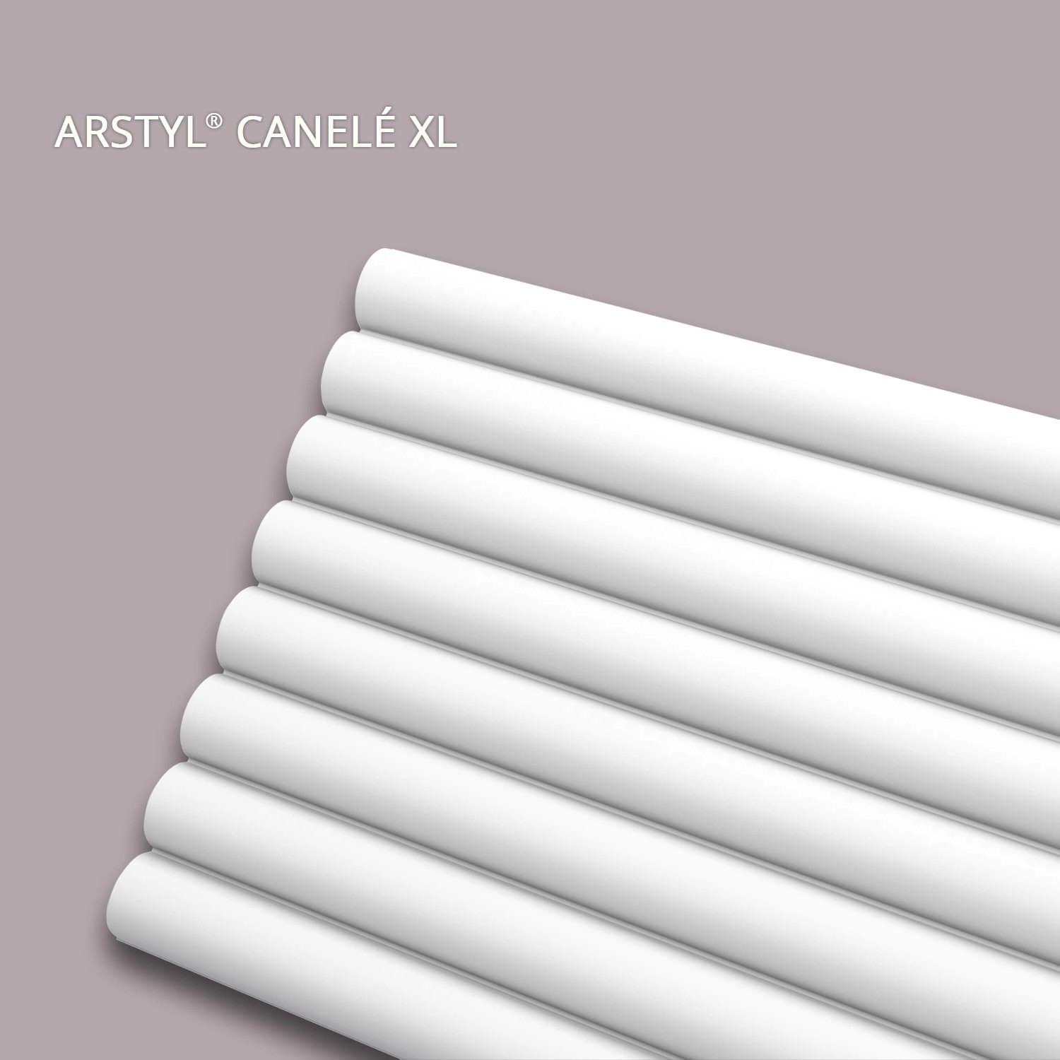 Weißes NOEL & MARQUET CANELÉ XL 3D Wandpaneel / Akustikpaneel aus Polyurethan.