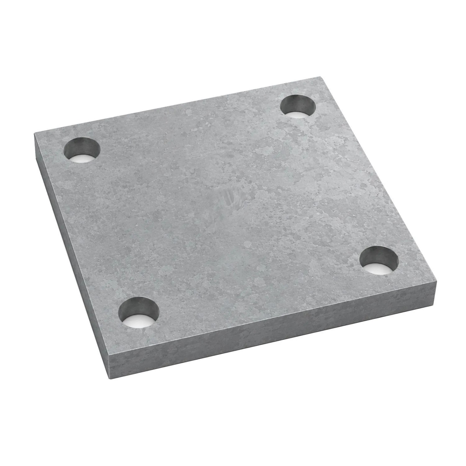 SOTECH Anschweißplatte 80 x 80 x 8 mm Stahl Q235 Schwarz Unbehandelt 4 Befestigungslöcher Ø11 mm