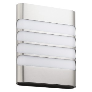 Moderne Philips LED-Außenwandleuchte Raccoon aus Edelstahl, silberfarben, 3 W. Ideal für Garten & Terrasse.