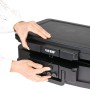 HMF 250437 Feuerfeste Wasserdichte Dokumentenbox Zahlenschloss DIN A4 44 x 16 x 33 cm Schwarz_6